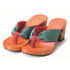 MIZUTORI hitete Geta with Green and Red Thong (KC-26)