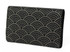 Indenya Business Card Holder 2501 with a Wave Pattern, White on Black