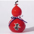 SHINOHARA Handmade Edofurin Gourd-Shaped Glass Wind Chime with "Kotobuki" painting