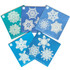 IEDA Mino Washi Reusable Window Decoration, SET 3 Snowflakes Flakes