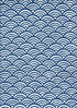 Rienzome Tenugui Cloth with White and Blue Wave Pattern (620)