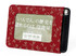 INDENYA ID Card Holder 2525, Dragonflies White on Red