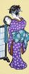 Rienzome Tenugui Cloth with Ukiyo-e Pattern "Make up Beauty" (309)
