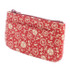 INDENYA Change Purse 1002 with Camellia Pattern, White on Red