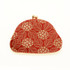 INDENYA Kiss Lock Coin Purse 1104 with a Hortensia Pattern, White on Red
