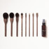 MIZUHO Brush 'UBU' Walnut Wood Essential Brushes Gift Set, incl. cleaner