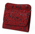 INDENYA Compact Purse 1208 with Arabesque Flower Pattern, Black on Red