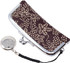 INDENYA Hanko Stamp Case 4303 with a Grapes Pattern, White on Purple