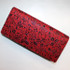 INDENYA Long Clutch Wallet 2308, Flower Arabesque Black on Red