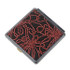 INDENYA Pocket Mirror 5015, Chrysanthemum Lines Red on Black