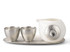 Porcelain and tin Sake Set