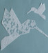 Mino Paper Reusable Window Decoration ORIGAMI, Hummingbird