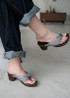 "hitete" heeled Geta, Blue and Bronze (KCL-15)