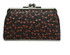 INDENYA Women's Purse 1501 with a Dragonfly Pattern, Red on Black