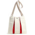 KOSHO ougi Canvas elegant Pochette, Ivory/Red