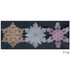 IEDA Mino Washi Reusable Window Decoration, SET 3 SS Snowflakes Flakes "Colorful" Pink