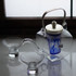 Glass Pitcher for Hot And Cold Drinks, "CHIRORI" with Kiriko Glass Core BLUE
