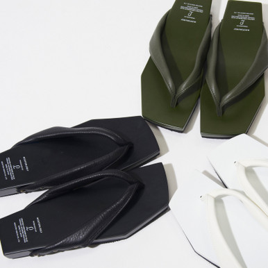 Modern Leather Colored Style Geta (RINK-001)