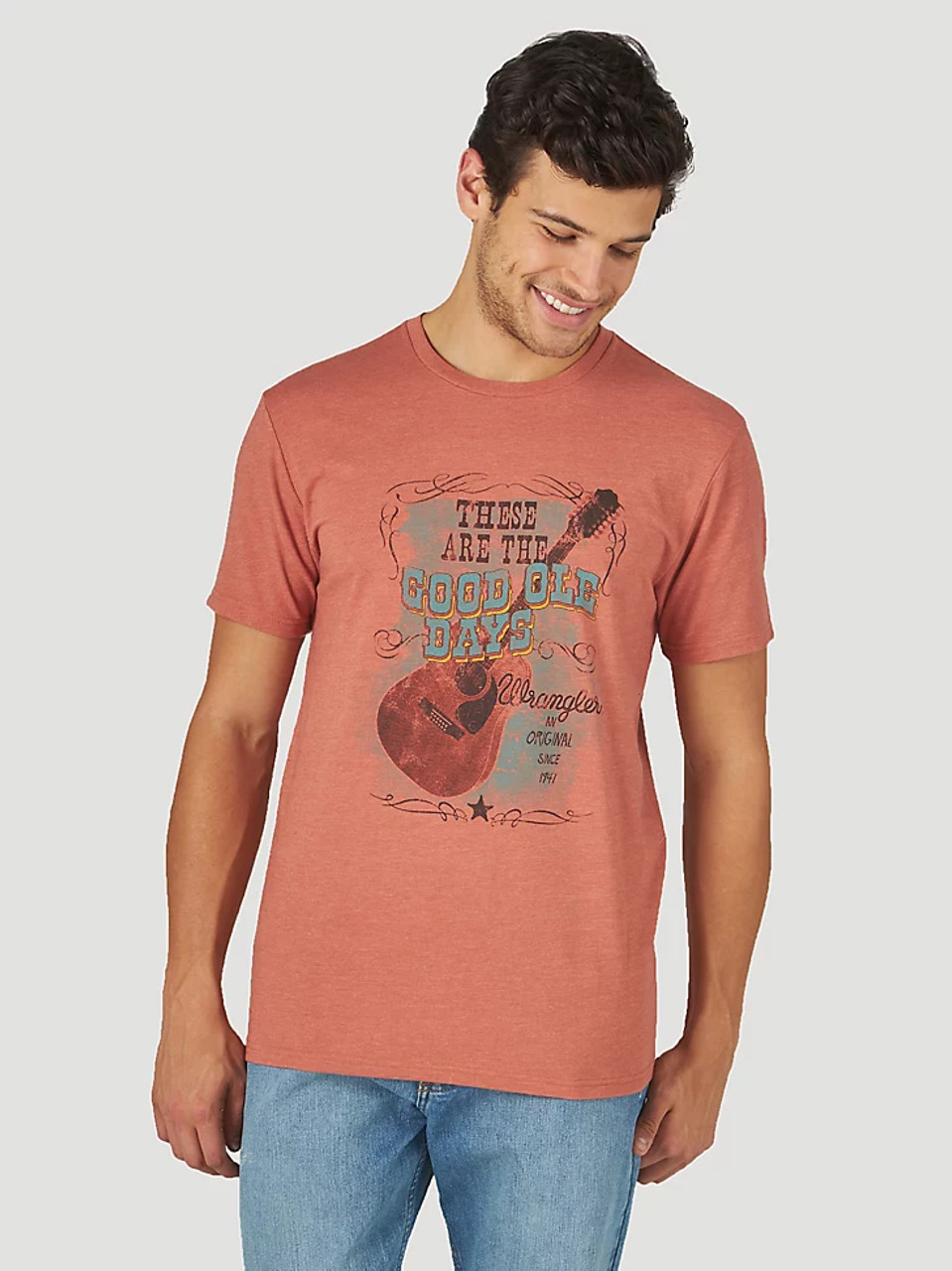 Wrangler Mens Good Old Days Tee-Redwood Heather - Kimberley Country  Department Store
