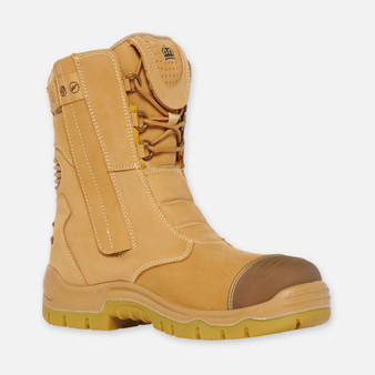 King Gee Men's Bennu Rigger Steel Toe Work Boots - Wheat