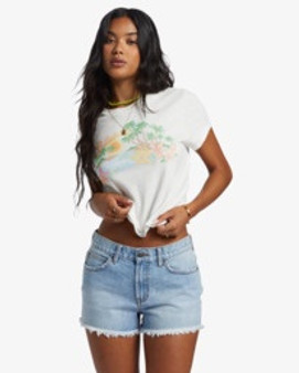 Billabong Women's Drift Away Denim Shorts -  Light Wash