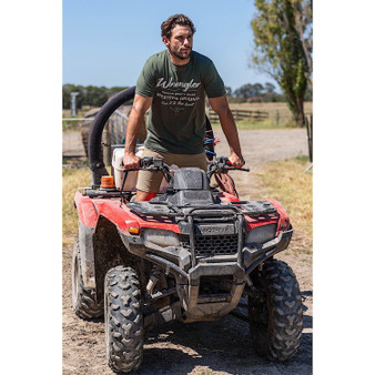 ON SALE Wrangler Men's Ethan Short Sleeve Tee - Cypress