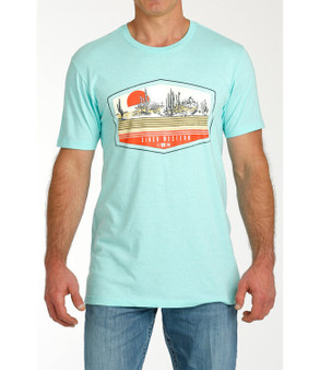 ON SALE Cinch Men's Blue Western Graphic Tee - Turquoise