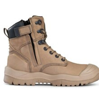 Mongrel Boots Stone High Leg ZipSider Boot w/ Scuff Cap*