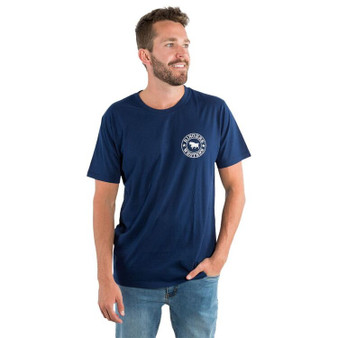 Ringers Western Men's Signature Bull Loose T-Shirt - Navy w/ White Print