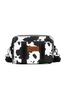 Wrangler Women's Cow Print Small Crossbody Bag - Black