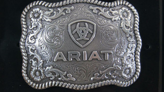 Ariat Antique Western Belt Buckle Silver