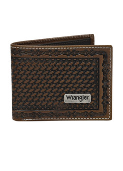 Wrangler Mens Trevor Wallet-  Dark Tan / Coffee