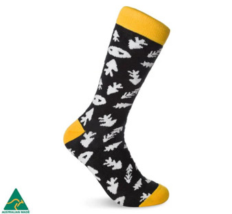 Alperstein Designs Chris Black Buffalo men socks