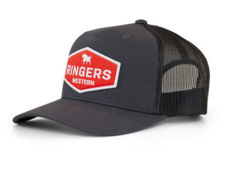 Ringers Western Scotty Trucker Cap - Charcoal / Red