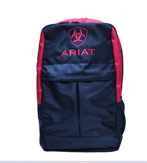 Ariat Adults Logo Backpack -  Pink/ Navy