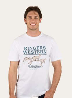 Ringers Western Grass Hopper Souvenir Unisex  Loose Fit T-Shirt - White