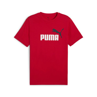 Puma Men's ESS 2 Colour No. 1 Logo Tee - For All Time Red