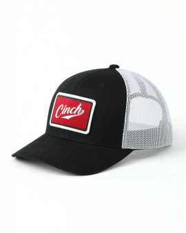 Cinch Men's Snapback Trucker Cap OSFA  -  Black/White