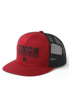 Cinch Men's Snapback Trucker Cap OSFA - Red/Black