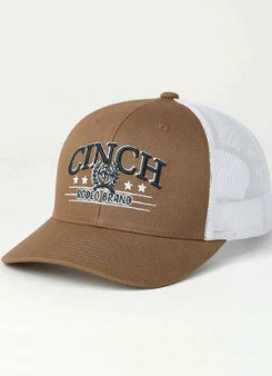 Cinch Women's Snapback Trucker Cap OSFA - Brown/White