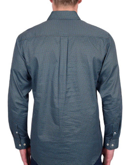 Hard Slog Men's Blake 1/2 PLKT Long Sleeve Shirt - Black/ Blue