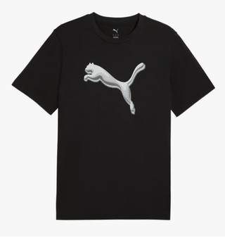 Puma Men's Graphic Cat Logo Tee - Black