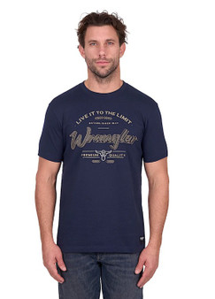 Wrangler Men's Joel Short Sleeve Tee - Navy