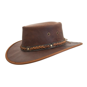 Barmah Adults Squashy Crackle Kangaroo Hat -  Hickory Crack