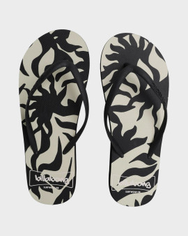 Billabong Womens By My Side Thongs - Black Print