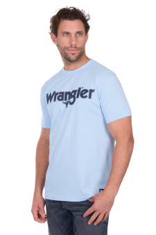 Wrangler Mens Blake S/S Tee - Light Blue