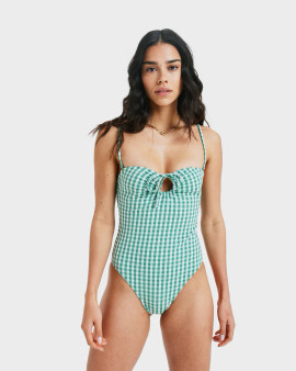 Roxy Womens Kiawe One Piece Bathers - Deep Grass Green