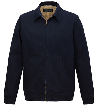 Pilbara Mens Sherpa Bomber Jacket - Navy