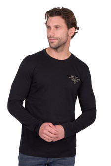 Wrangler Mens Evan L/S Tee - Black