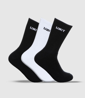 Unit Mens Cotton Crew 3 Pack - Multi